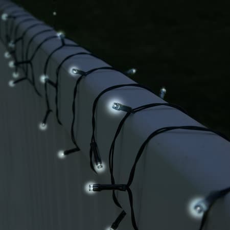 Pure Garden Solar Outdoor String Lights, White 50-120